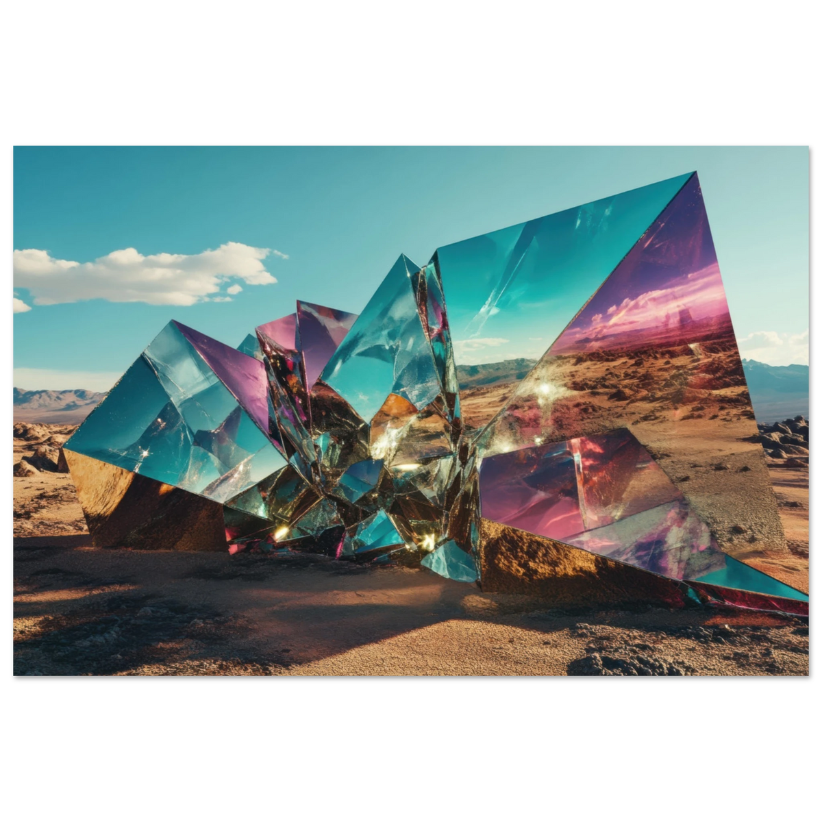 Obsidian Mirage Jagged shards of reflective black - Shop Ai Art WebShop - Digital Art online Store