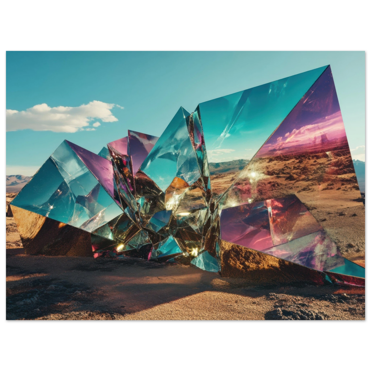 Obsidian Mirage Jagged shards of reflective black - Shop Ai Art WebShop - Digital Art online Store