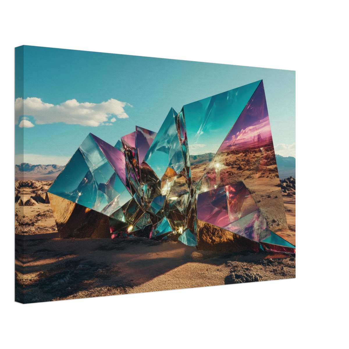 Obsidian Mirage Jagged shards of reflective black - Shop Ai Art WebShop - Digital Art online Store