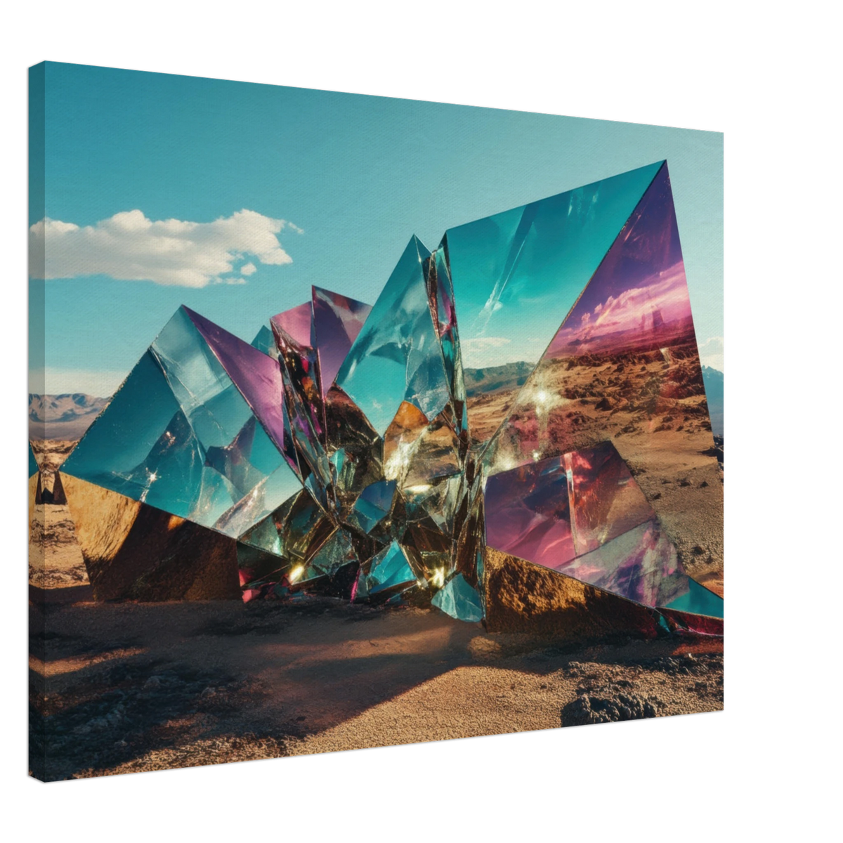 Obsidian Mirage Jagged shards of reflective black - Shop Ai Art WebShop - Digital Art online Store