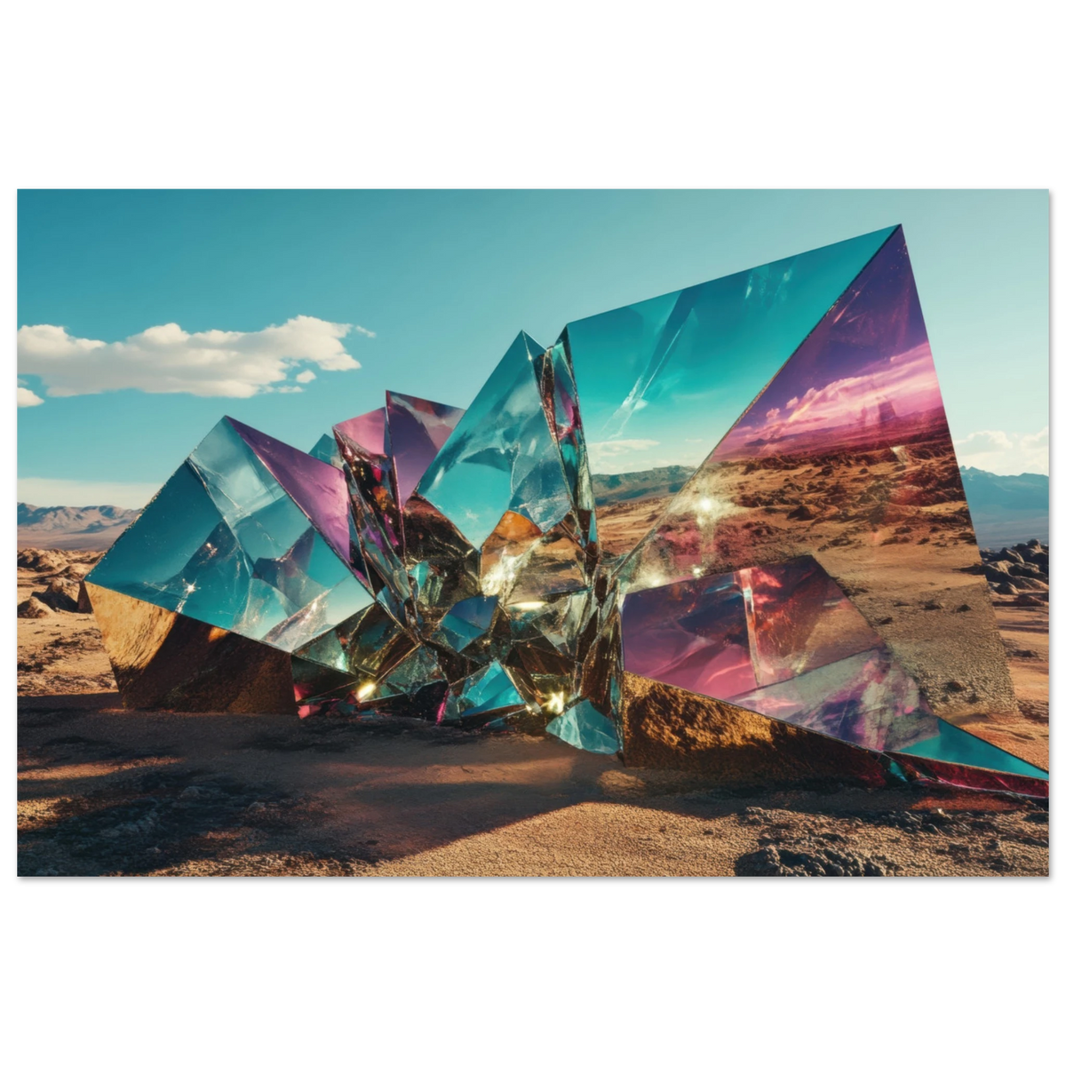 Obsidian Mirage Jagged shards of reflective black - Shop Ai Art WebShop - Digital Art online Store