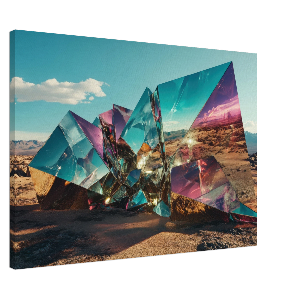 Obsidian Mirage Jagged shards of reflective black - Shop Ai Art WebShop - Digital Art online Store