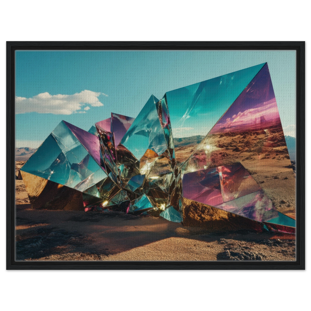 Obsidian Mirage Jagged shards of reflective black - Shop Ai Art WebShop - Digital Art online Store