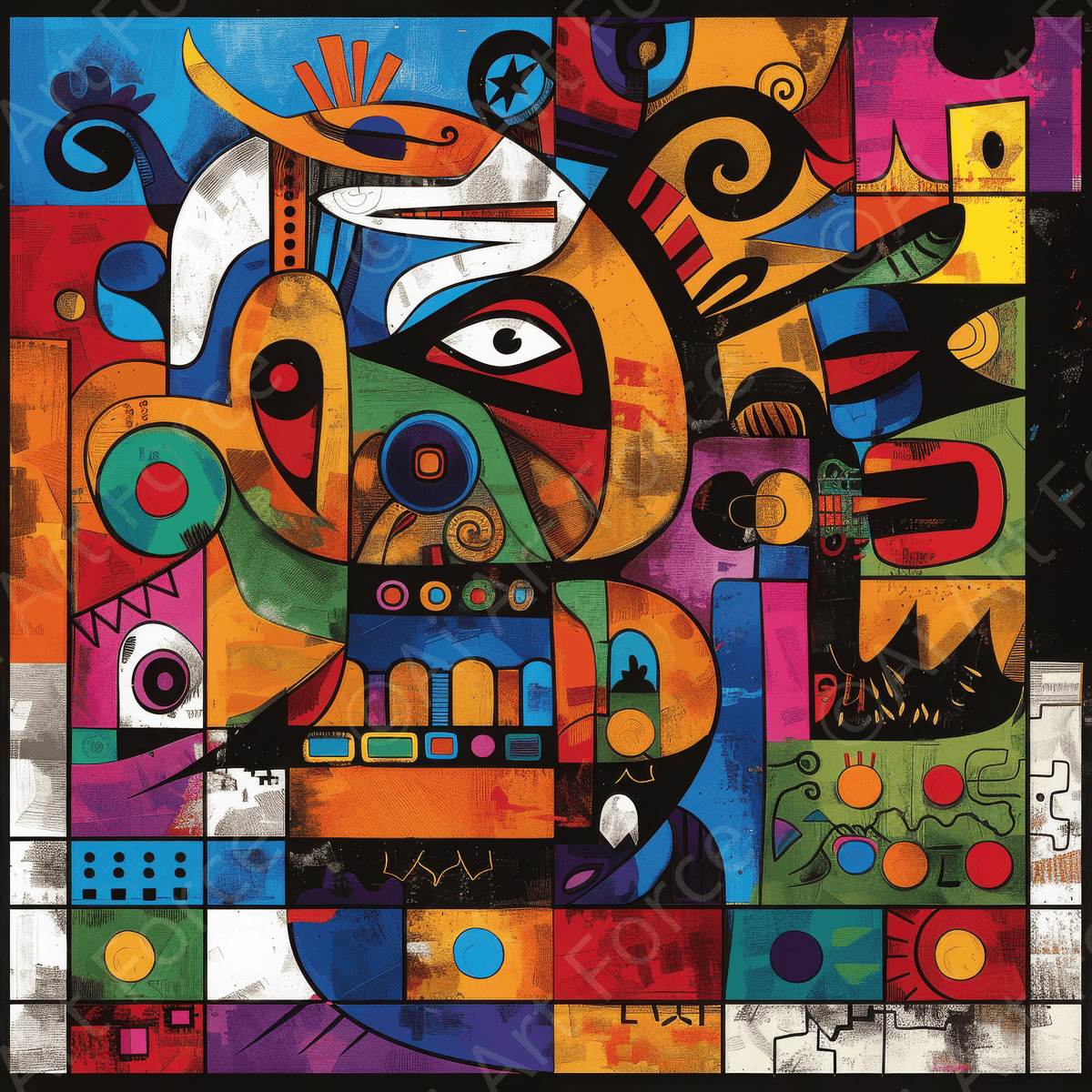 Old culture of peru in abstract style 3 - Shop Ai Art WebShop - Digital Art online Store