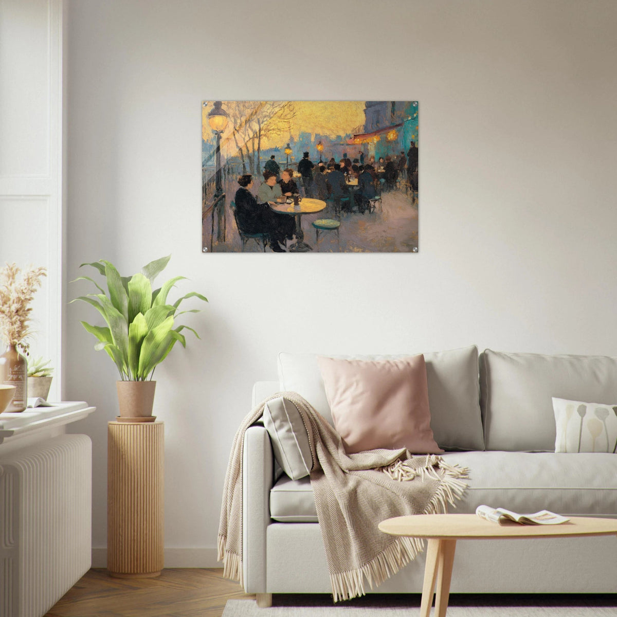 Parisian Cafe at Twilight A bustling cafe tears 2 - Shop Ai Art WebShop - Digital Art online Store