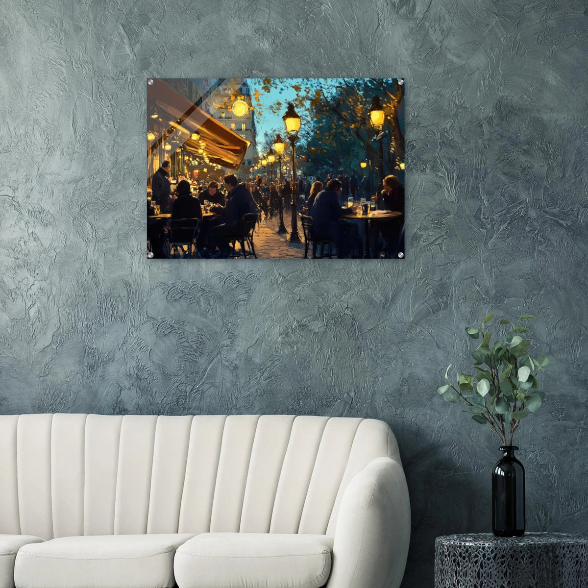 Parisian Cafe at Twilight A bustling cafe tears 3 - Shop Ai Art WebShop - Digital Art online Store