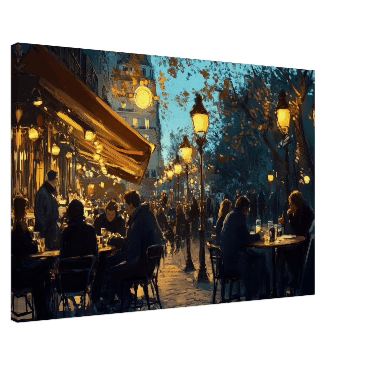 Parisian Cafe at Twilight A bustling cafe tears 3 - Shop Ai Art WebShop - Digital Art online Store