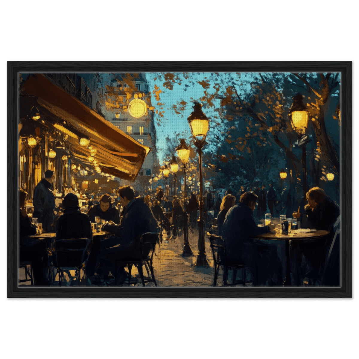 Parisian Cafe at Twilight A bustling cafe tears 3 - Shop Ai Art WebShop - Digital Art online Store