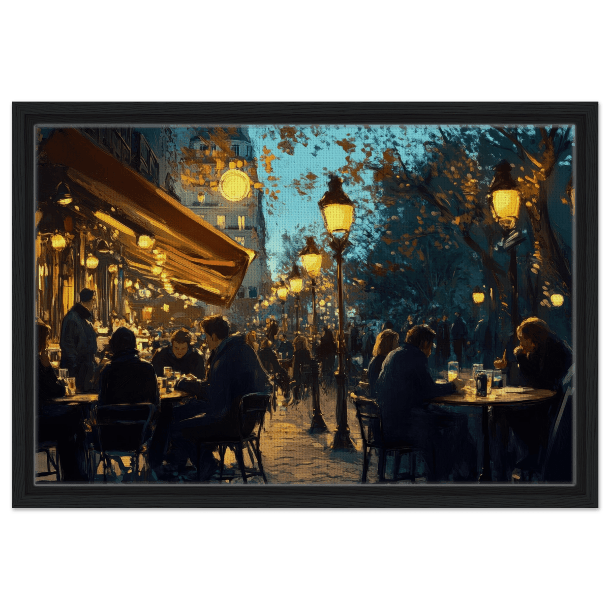Parisian Cafe at Twilight A bustling cafe tears 3 - Shop Ai Art WebShop - Digital Art online Store