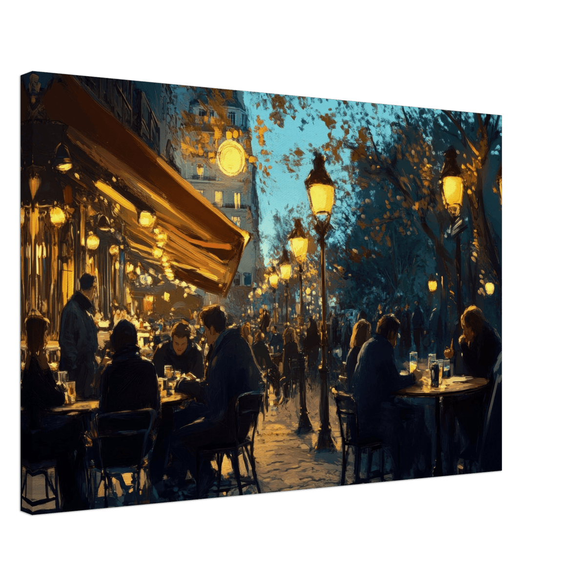 Parisian Cafe at Twilight A bustling cafe tears 3 - Shop Ai Art WebShop - Digital Art online Store