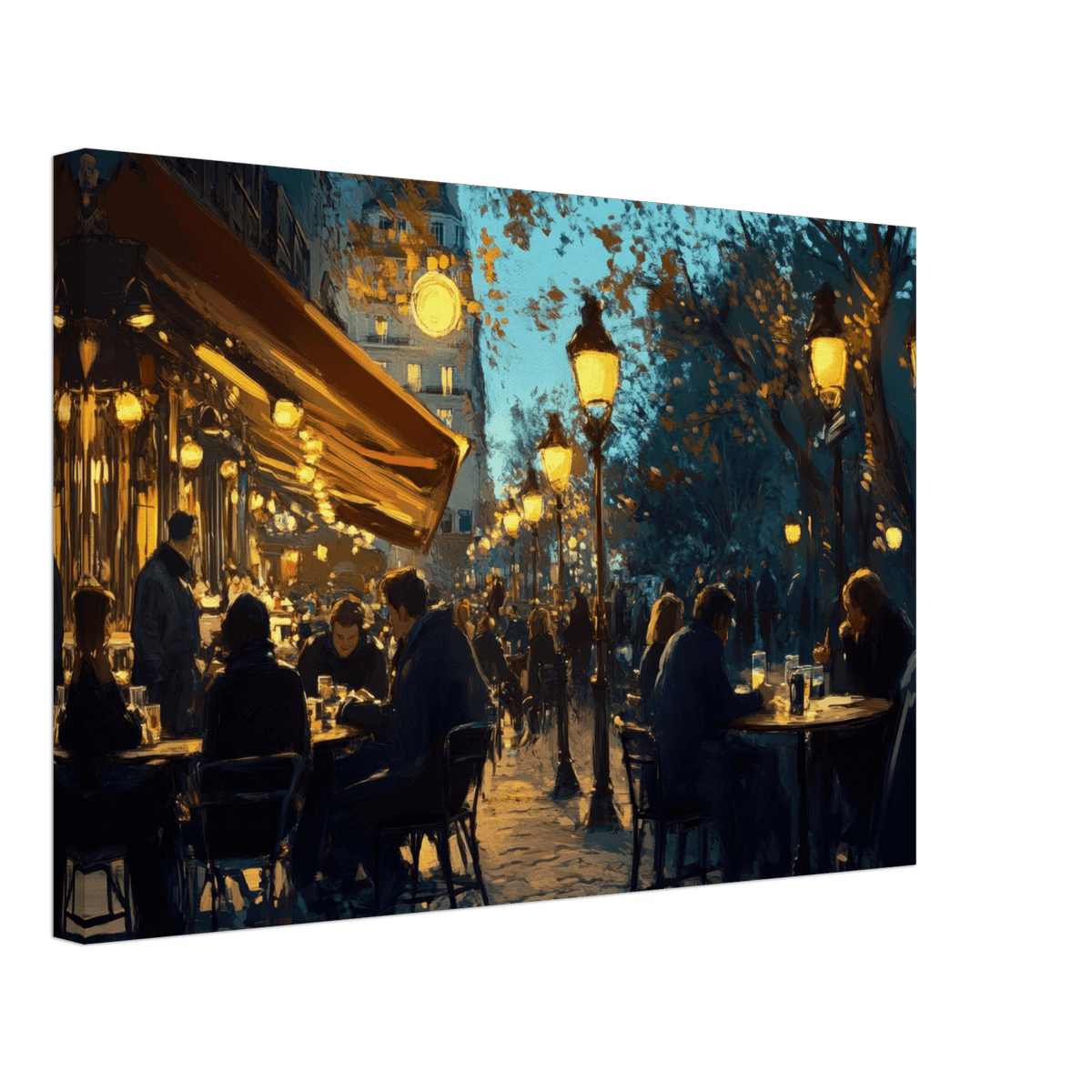 Parisian Cafe at Twilight A bustling cafe tears 3 - Shop Ai Art WebShop - Digital Art online Store