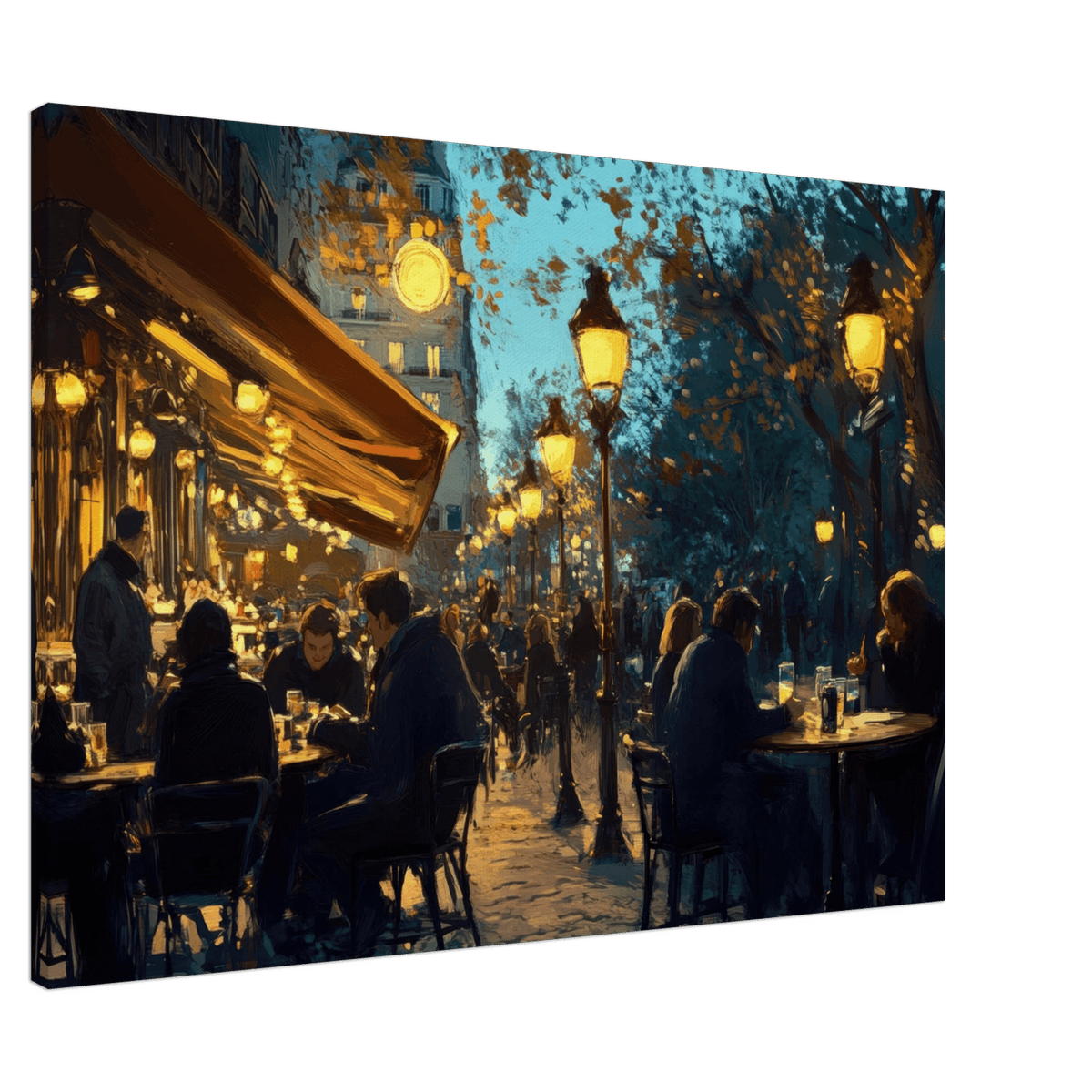 Parisian Cafe at Twilight A bustling cafe tears 3 - Shop Ai Art WebShop - Digital Art online Store