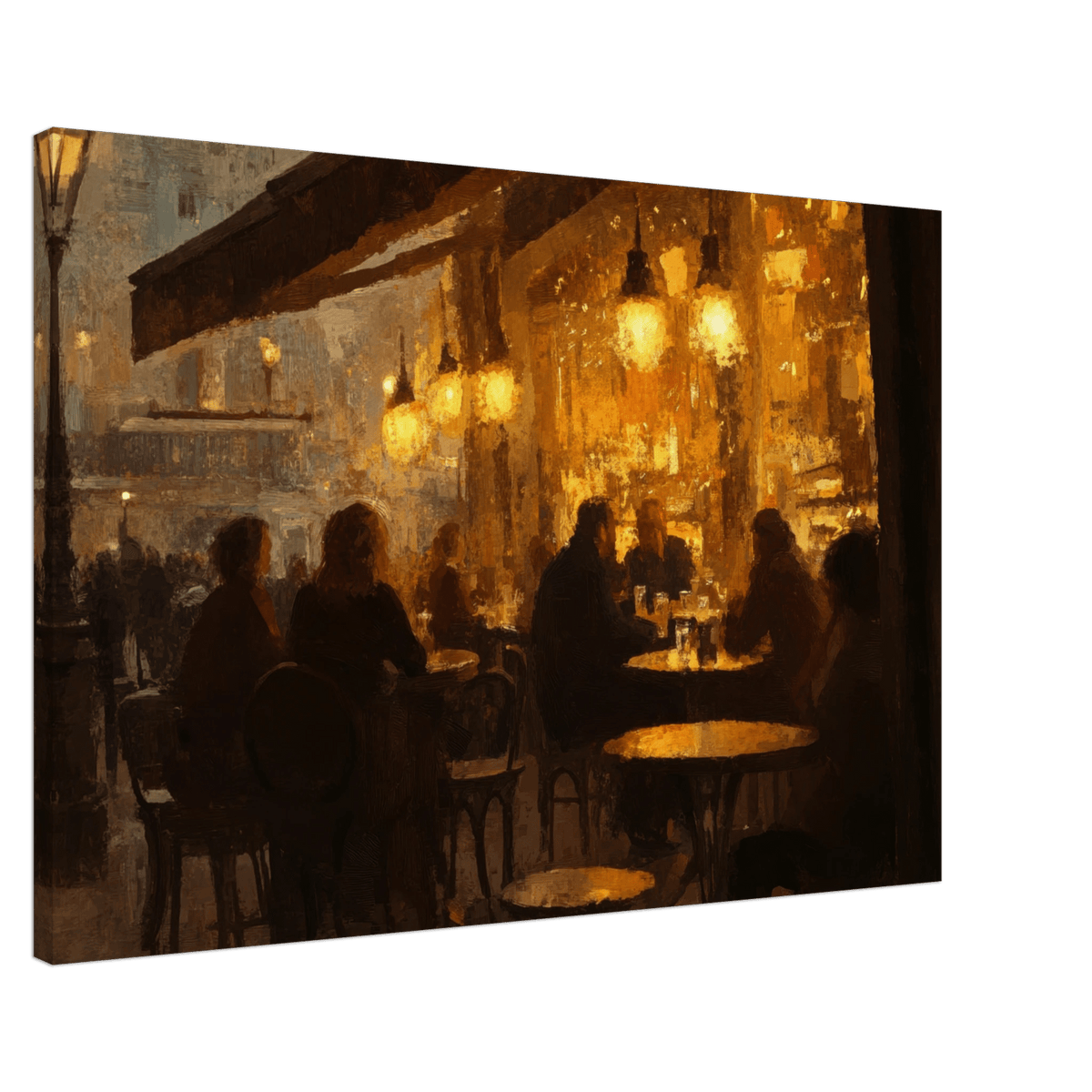 Parisian Cafe at Twilight A bustling cafe tears 4 - Shop Ai Art WebShop - Digital Art online Store