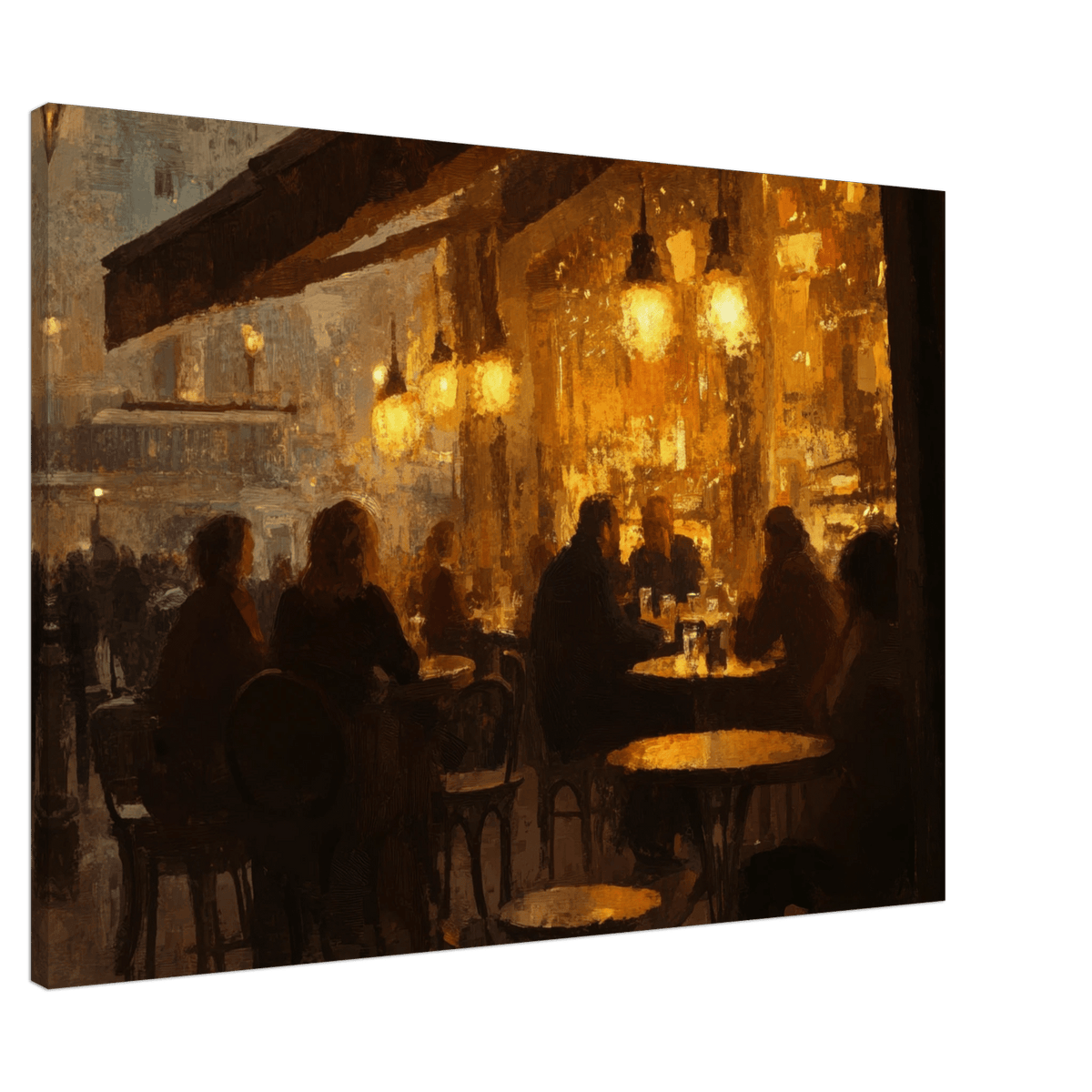 Parisian Cafe at Twilight A bustling cafe tears 4 - Shop Ai Art WebShop - Digital Art online Store