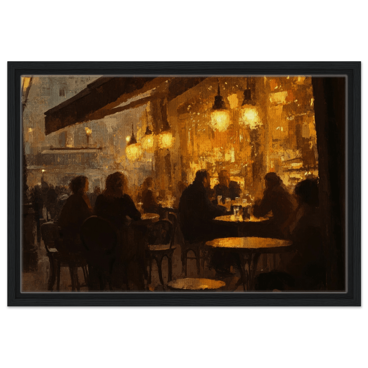 Parisian Cafe at Twilight A bustling cafe tears 4 - Shop Ai Art WebShop - Digital Art online Store