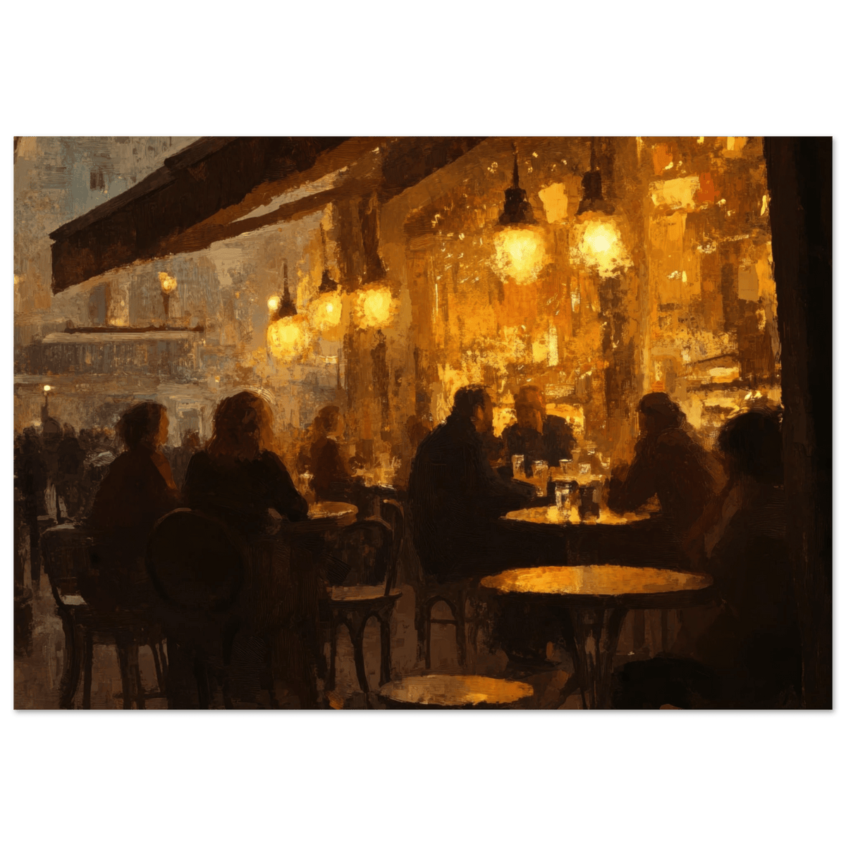 Parisian Cafe at Twilight A bustling cafe tears 4 - Shop Ai Art WebShop - Digital Art online Store