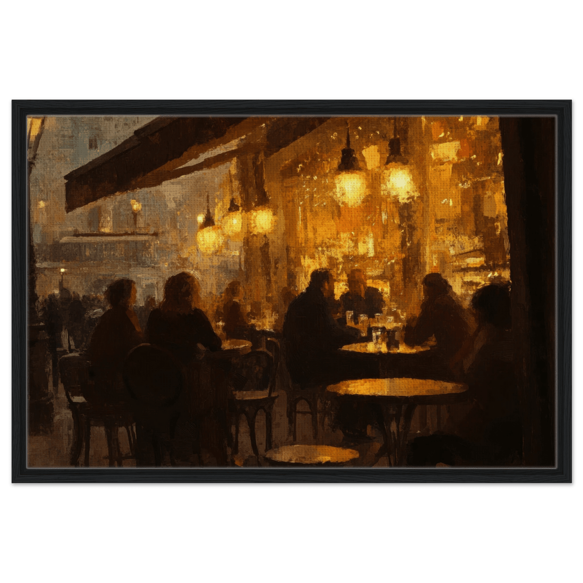 Parisian Cafe at Twilight A bustling cafe tears 4 - Shop Ai Art WebShop - Digital Art online Store
