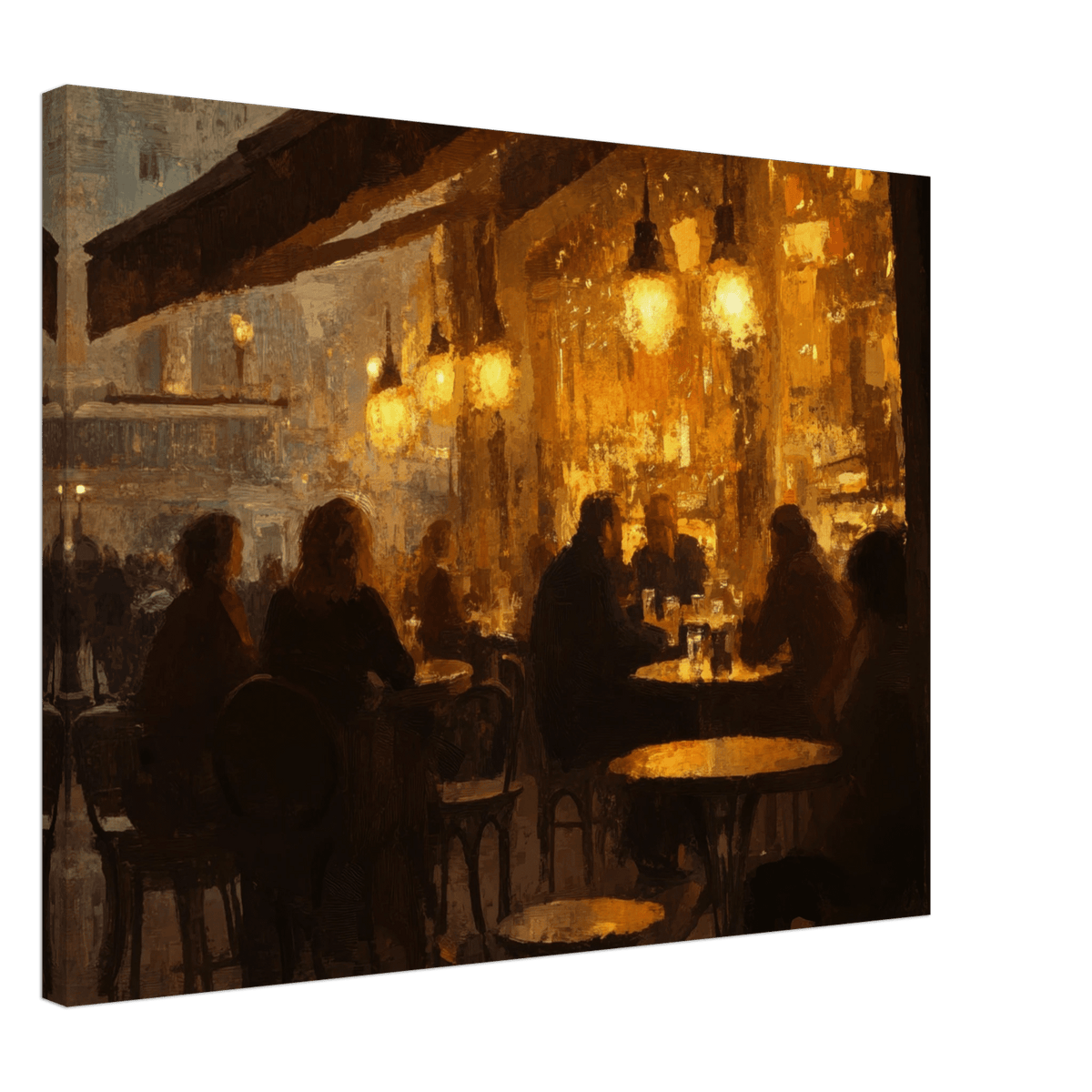 Parisian Cafe at Twilight A bustling cafe tears 4 - Shop Ai Art WebShop - Digital Art online Store