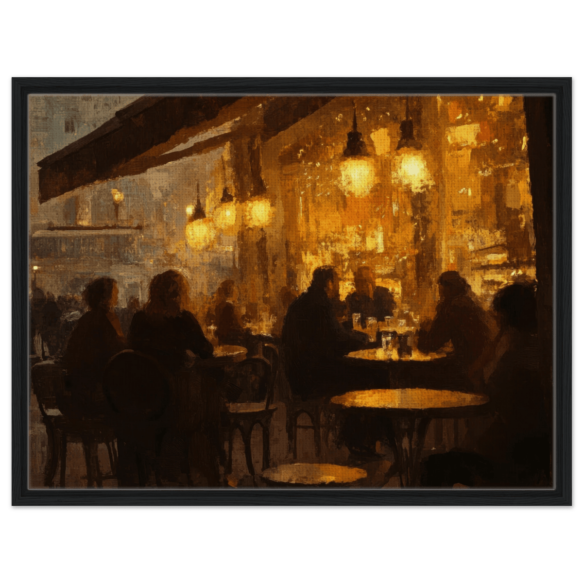 Parisian Cafe at Twilight A bustling cafe tears 4 - Shop Ai Art WebShop - Digital Art online Store