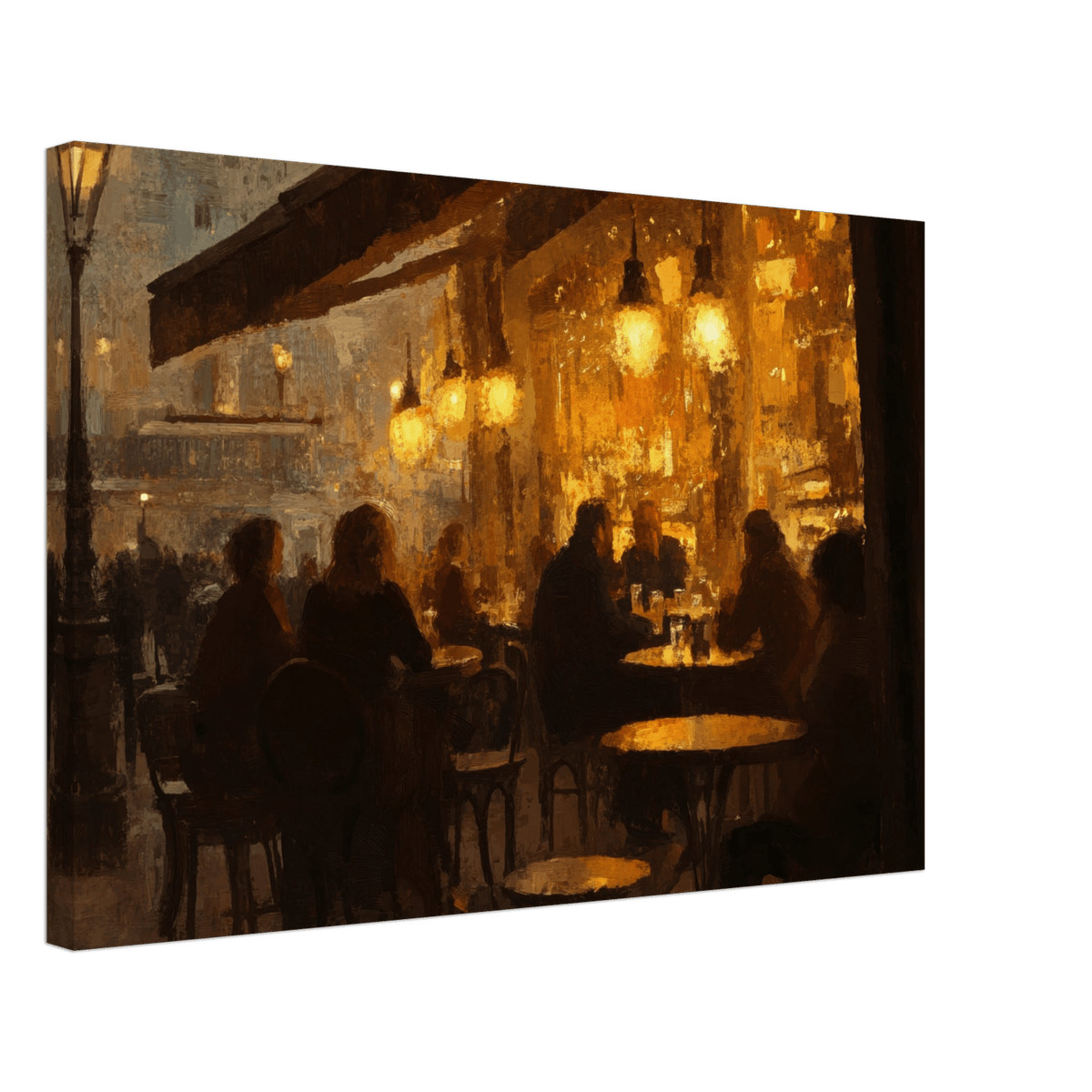 Parisian Cafe at Twilight A bustling cafe tears 4 - Shop Ai Art WebShop - Digital Art online Store