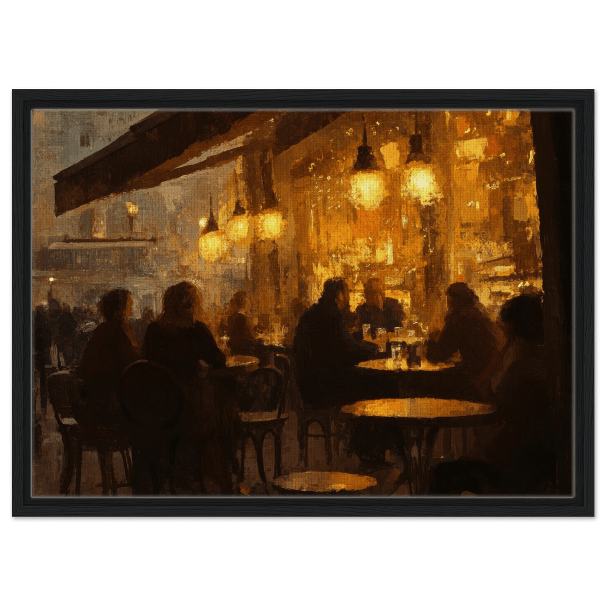 Parisian Cafe at Twilight A bustling cafe tears 4 - Shop Ai Art WebShop - Digital Art online Store
