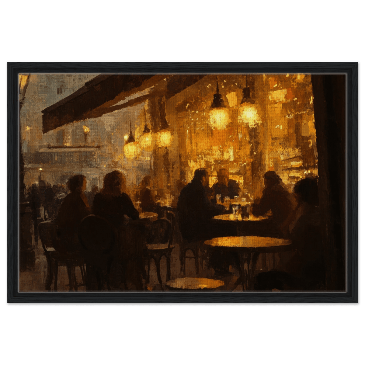 Parisian Cafe at Twilight A bustling cafe tears 4 - Shop Ai Art WebShop - Digital Art online Store