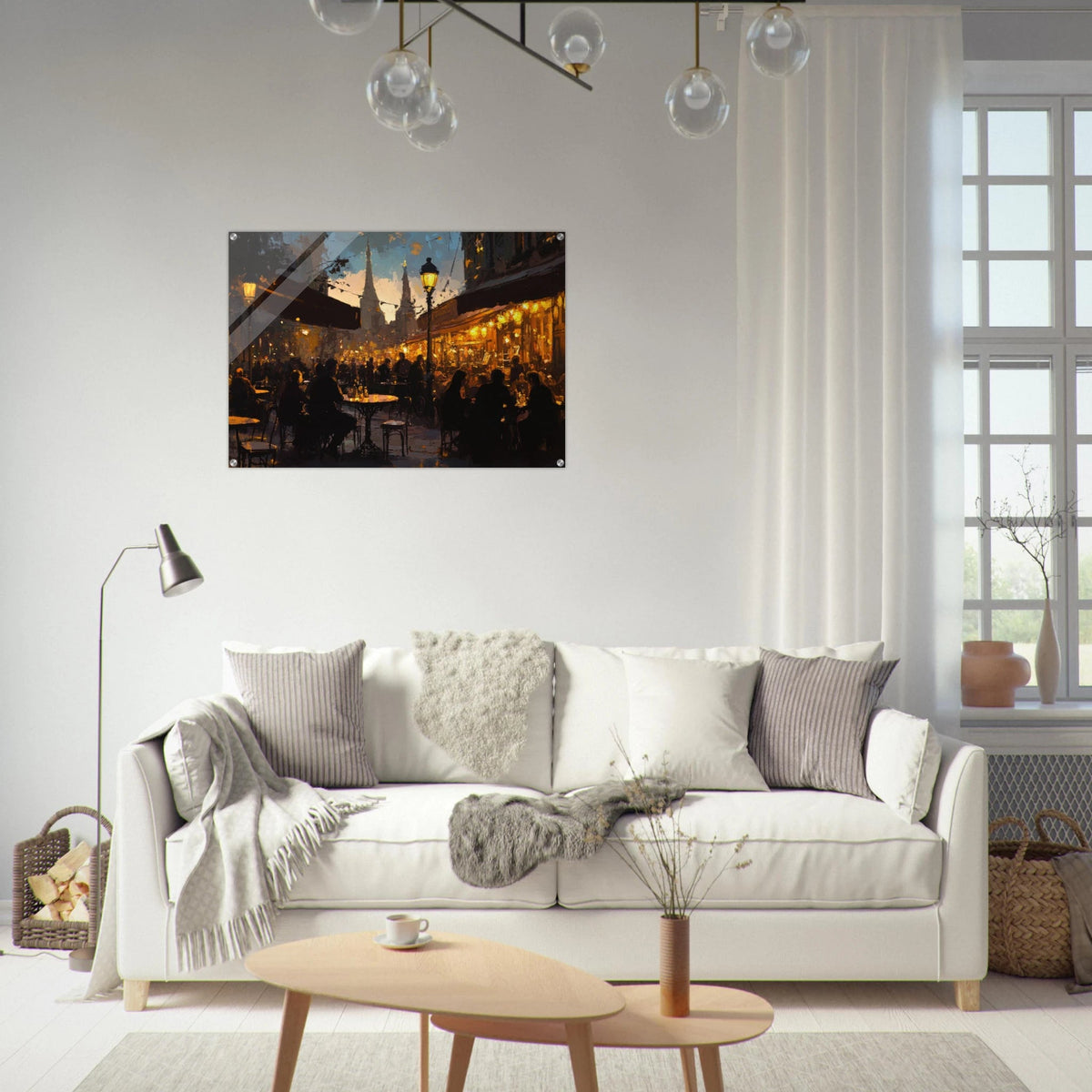 Parisian Cafe at Twilight A bustling cafe tears - Shop Ai Art WebShop - Digital Art online Store