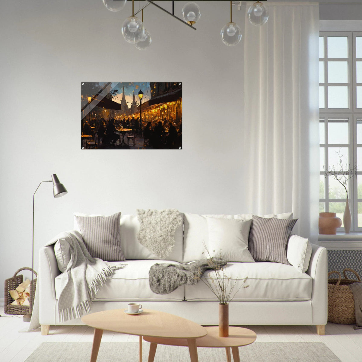 Parisian Cafe at Twilight A bustling cafe tears - Shop Ai Art WebShop - Digital Art online Store