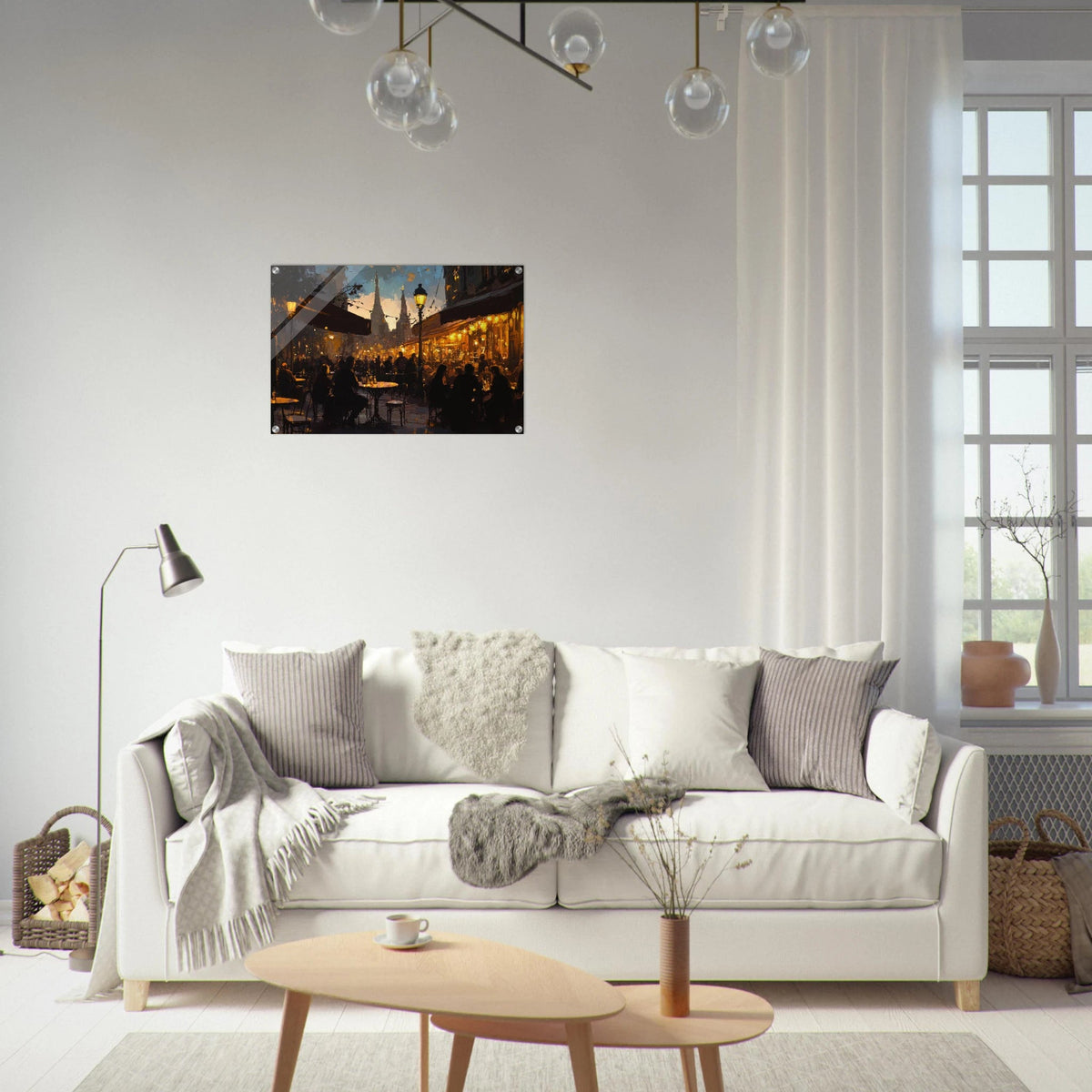 Parisian Cafe at Twilight A bustling cafe tears - Shop Ai Art WebShop - Digital Art online Store