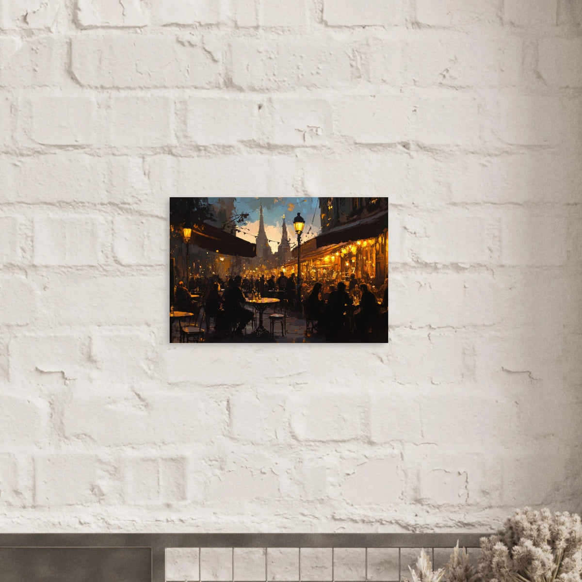 Parisian Cafe at Twilight A bustling cafe tears - Shop Ai Art WebShop - Digital Art online Store