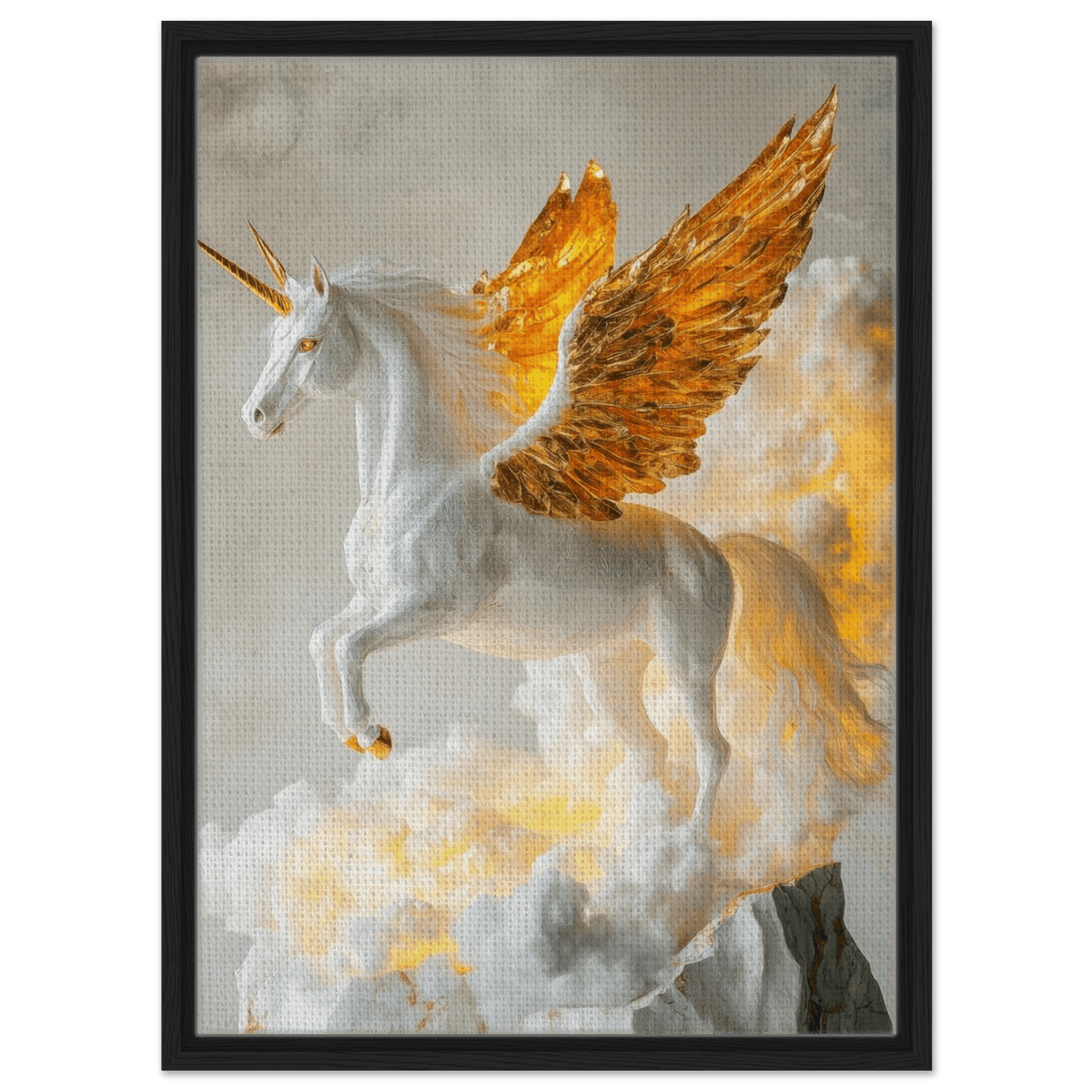 Photorealistic pegasus with golden wings - Shop Ai Art WebShop - Digital Art online Store