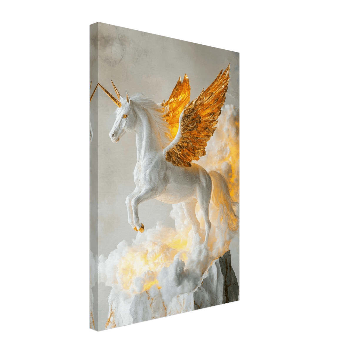 Photorealistic pegasus with golden wings - Shop Ai Art WebShop - Digital Art online Store