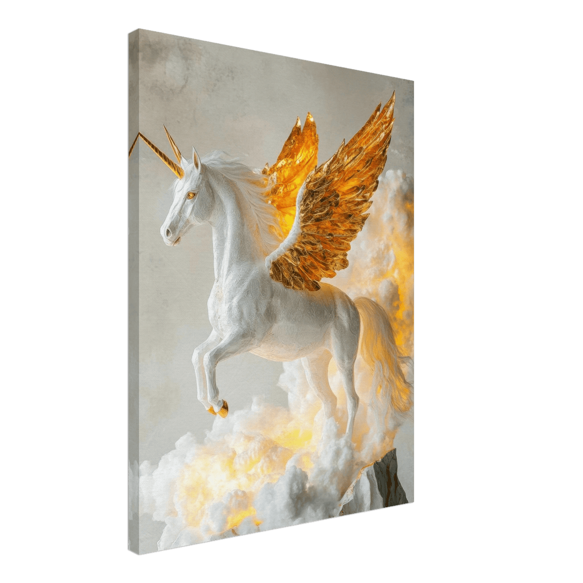 Photorealistic pegasus with golden wings - Shop Ai Art WebShop - Digital Art online Store