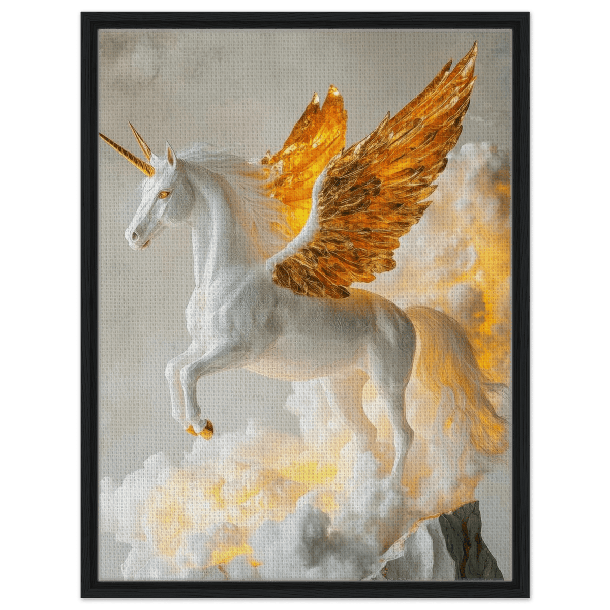 Photorealistic pegasus with golden wings - Shop Ai Art WebShop - Digital Art online Store