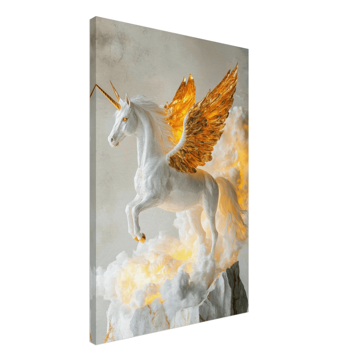 Photorealistic pegasus with golden wings - Shop Ai Art WebShop - Digital Art online Store