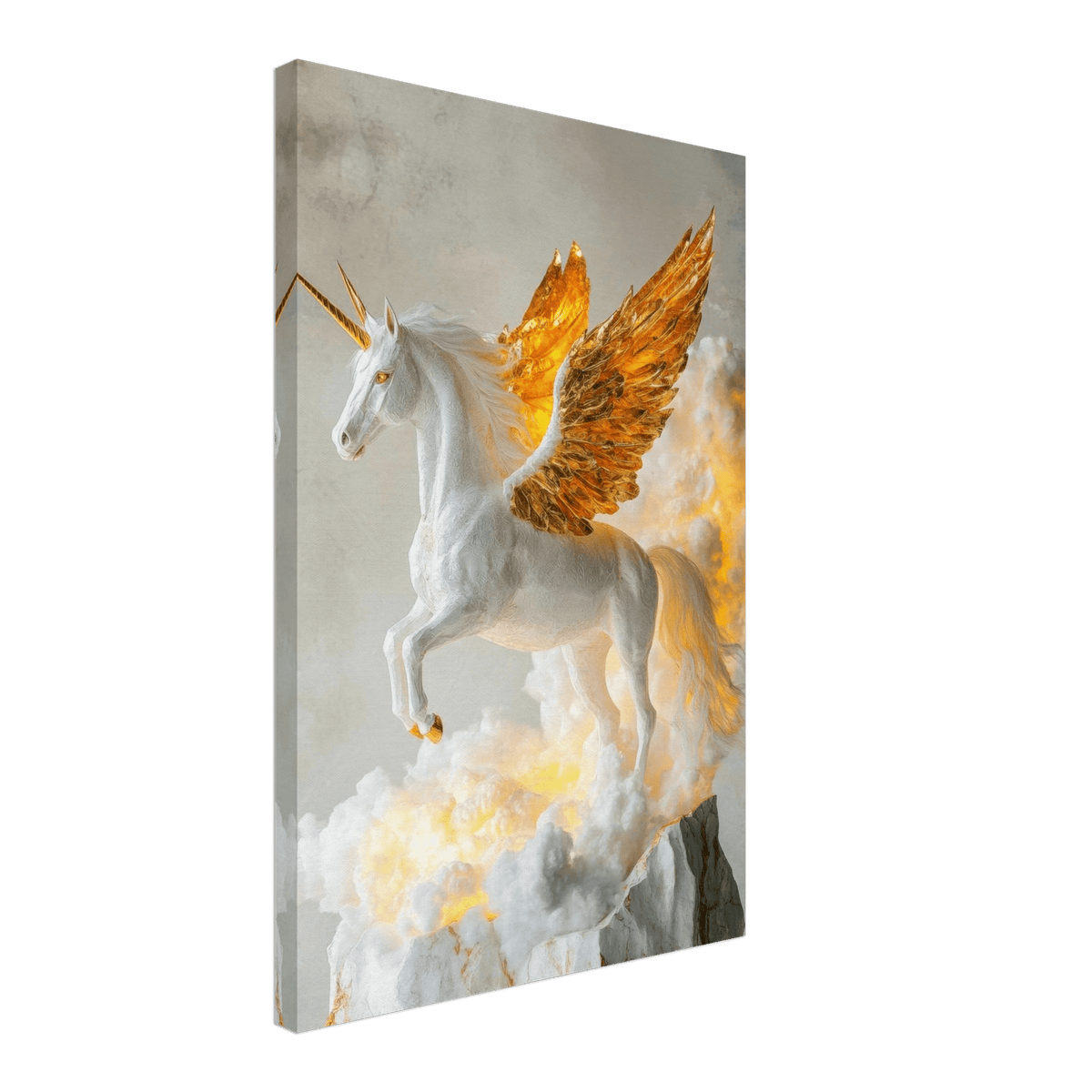 Photorealistic pegasus with golden wings - Shop Ai Art WebShop - Digital Art online Store