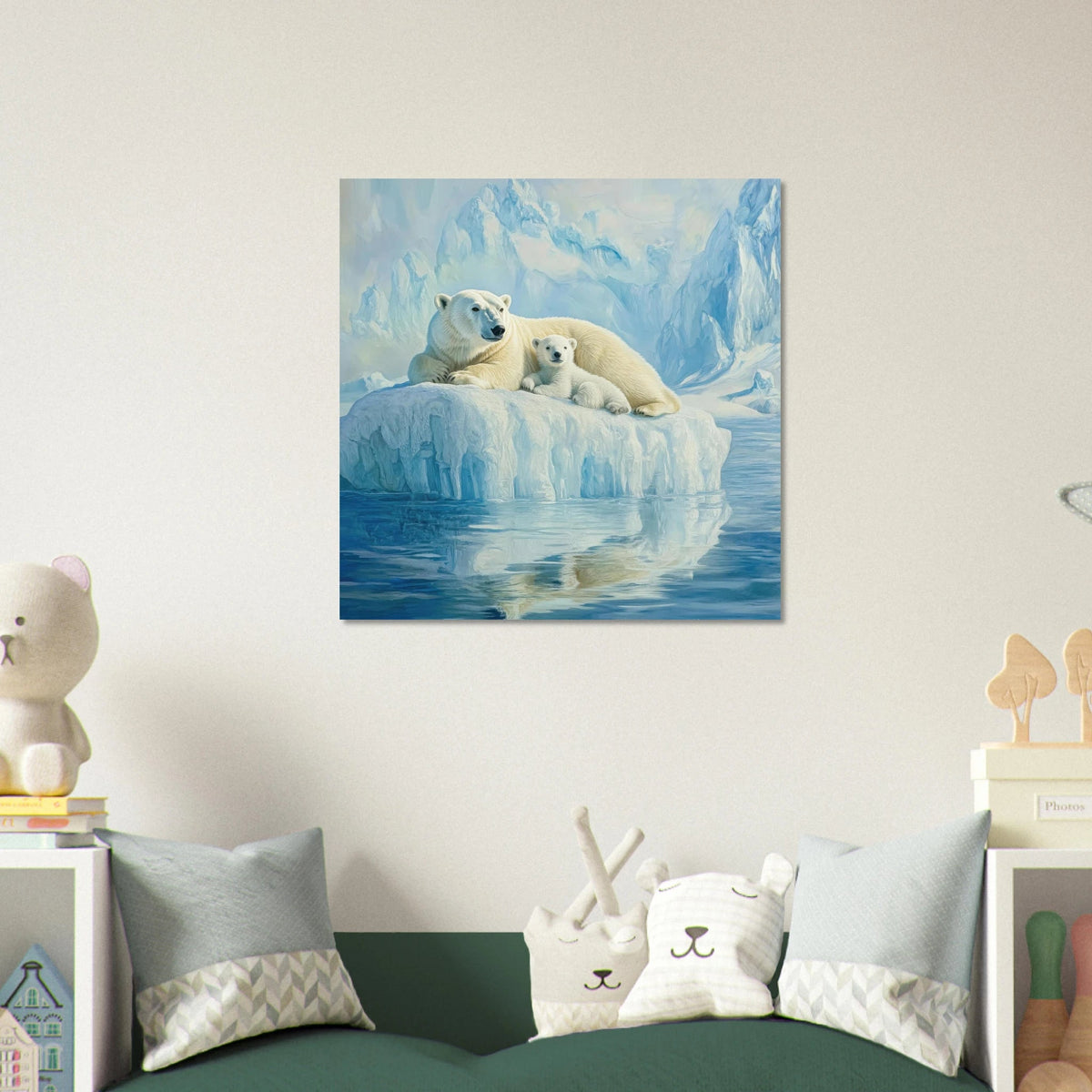 Polar Bears on an Iceberg 1 - Shop Ai Art WebShop - Digital Art online Store