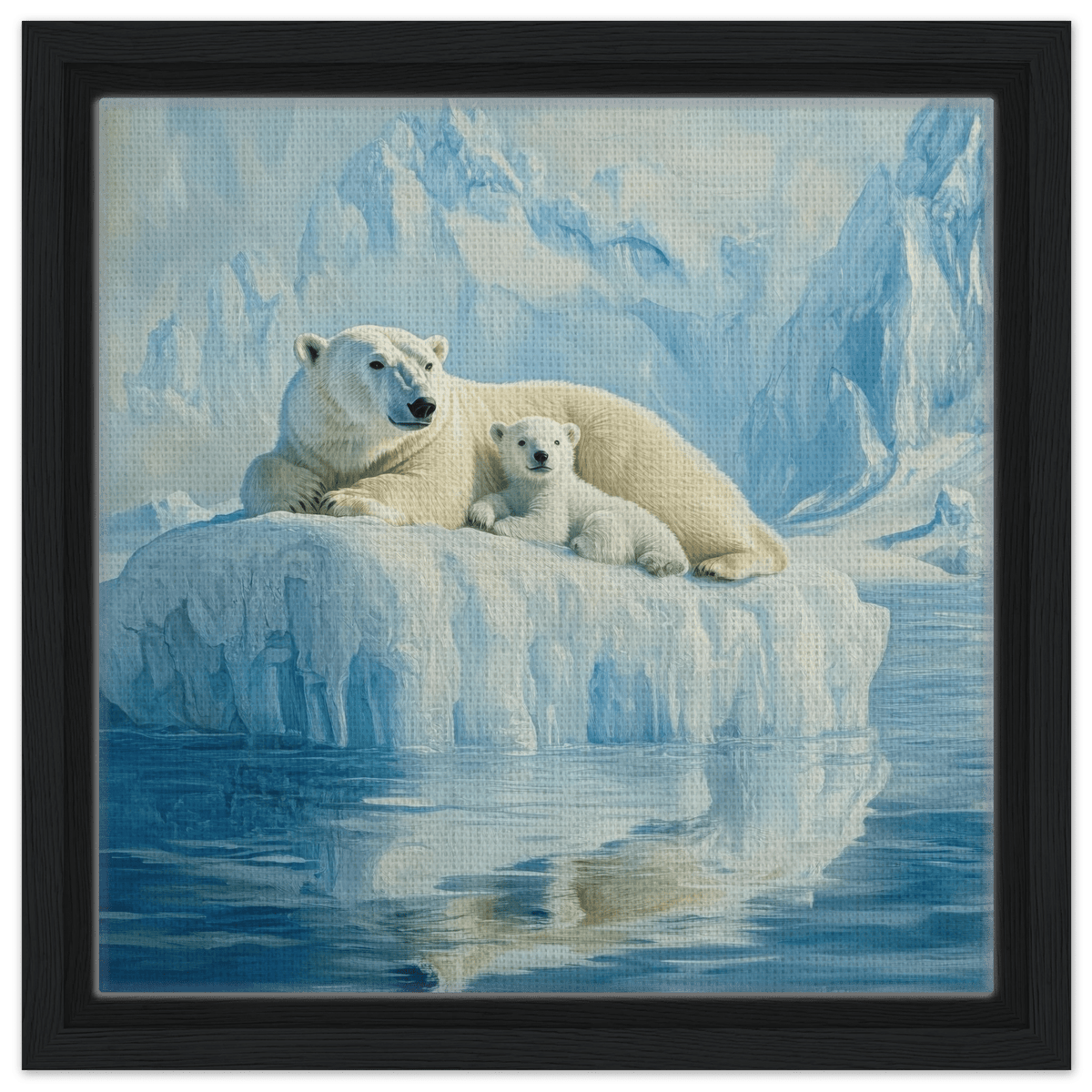 Polar Bears on an Iceberg 1 - Shop Ai Art WebShop - Digital Art online Store