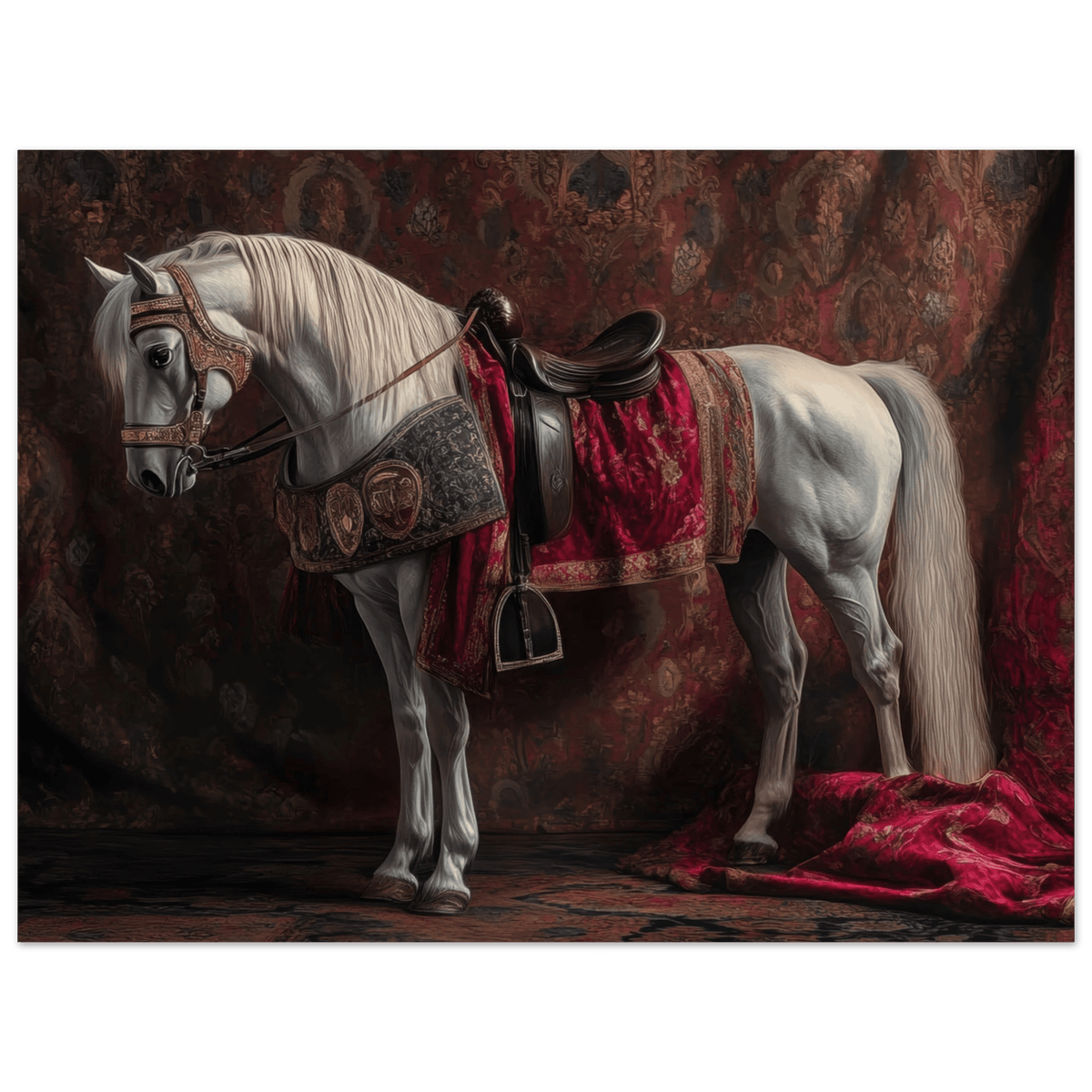 Renaissance Portrait of a Noble Horse A dignified 4 - Shop Ai Art WebShop - Digital Art online Store