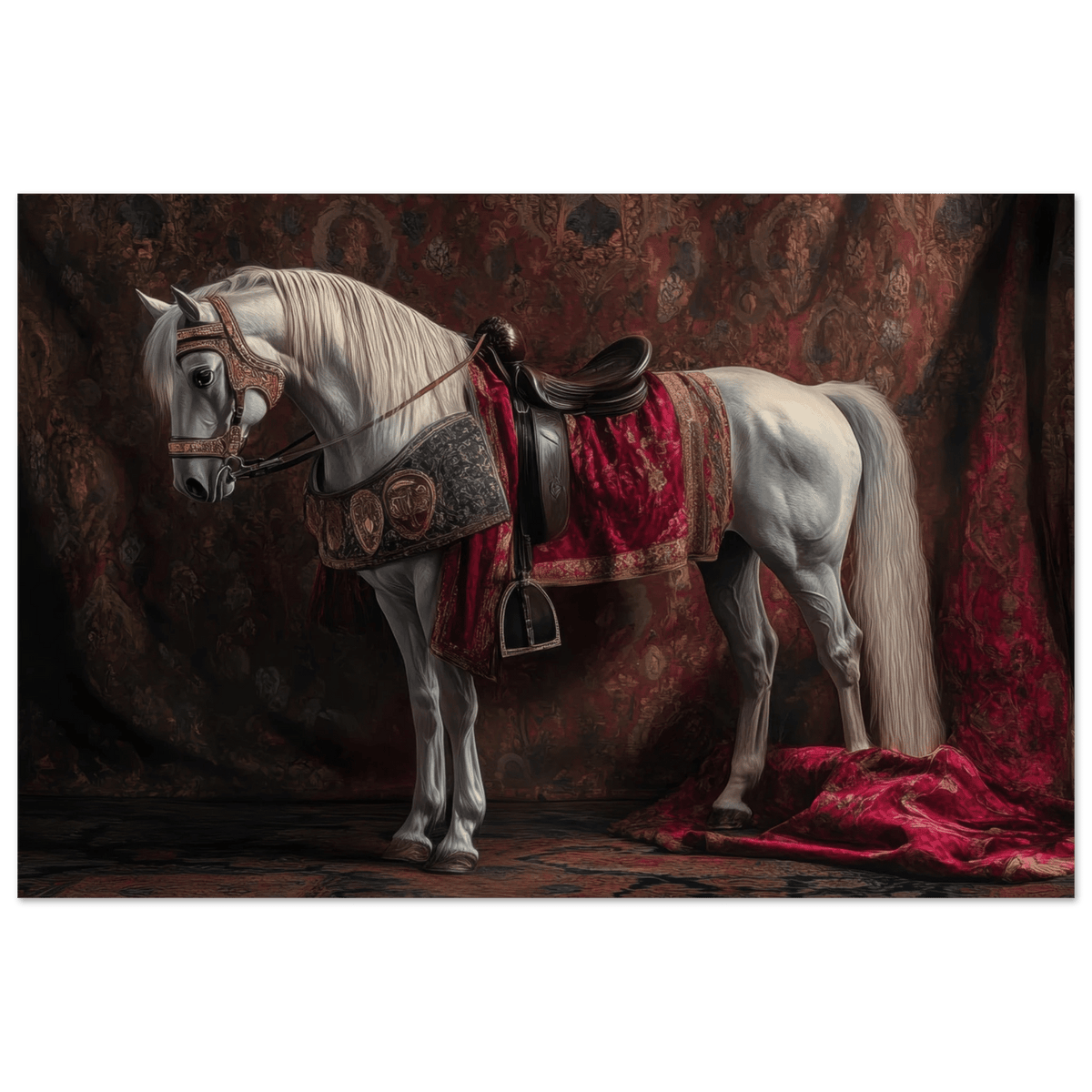 Renaissance Portrait of a Noble Horse A dignified 4 - Shop Ai Art WebShop - Digital Art online Store