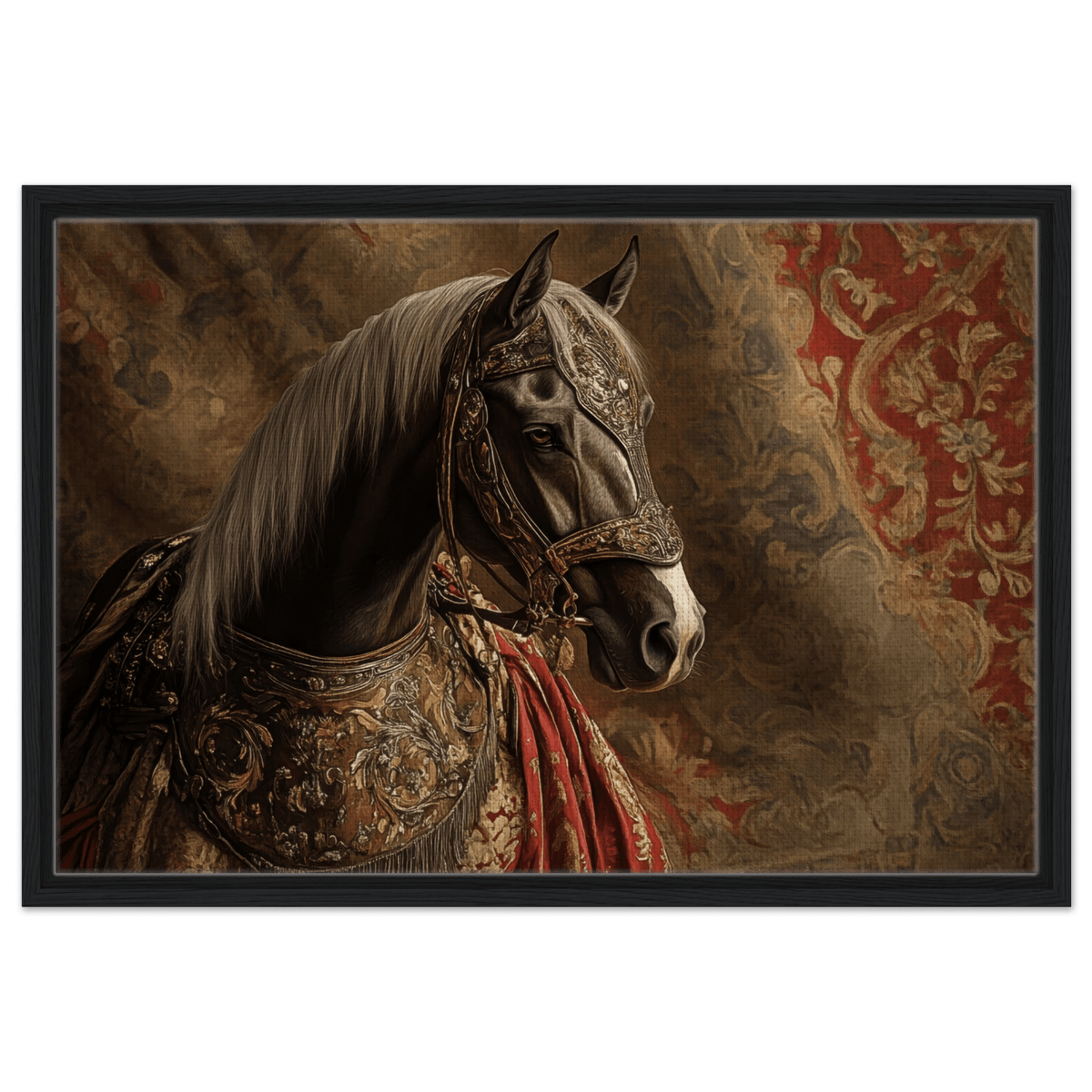 Renaissance Portrait of a Noble Horse A dignified - Shop Ai Art WebShop - Digital Art online Store