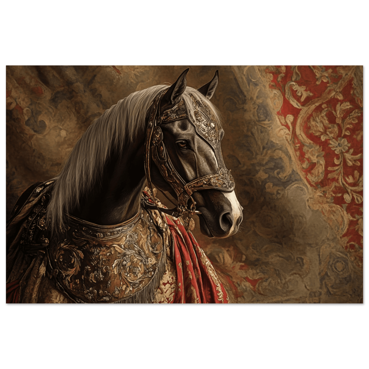 Renaissance Portrait of a Noble Horse A dignified - Shop Ai Art WebShop - Digital Art online Store