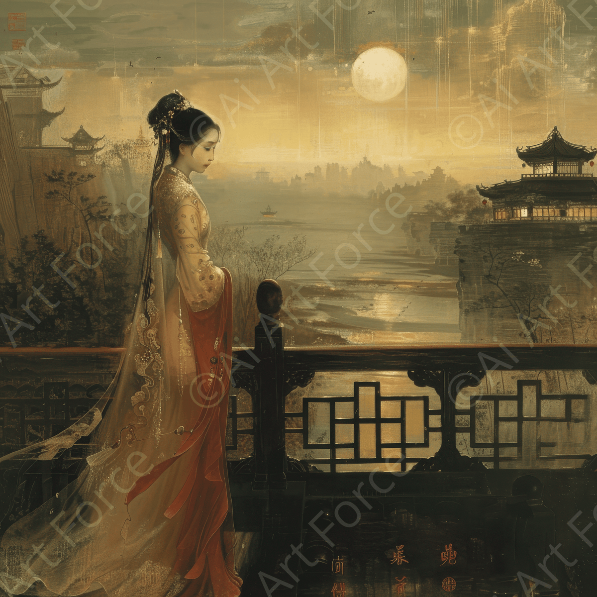Romanticism art style old culture of China 4 - Shop Ai Art WebShop - Digital Art online Store