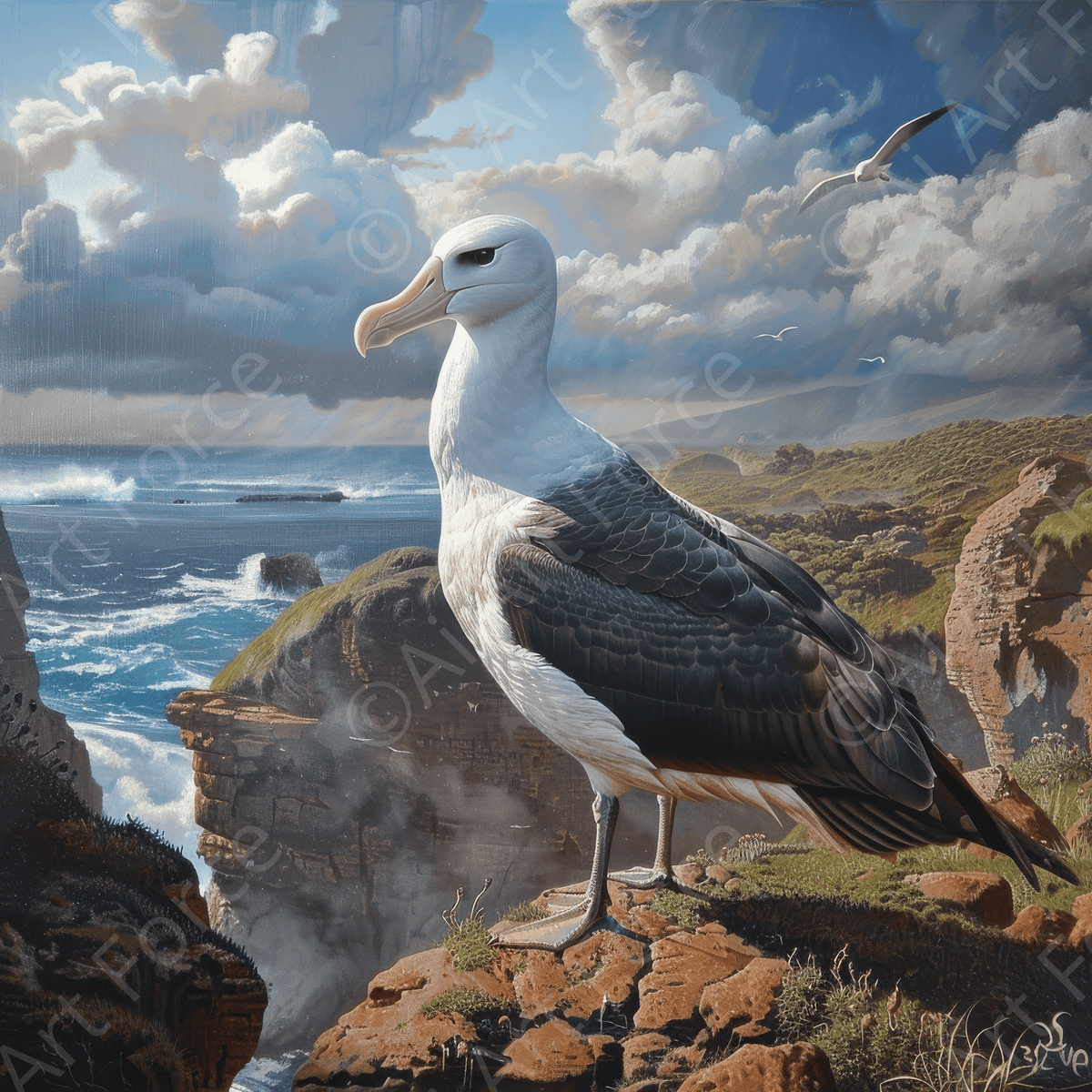 Rough Nature Galapagos Albatros - Shop Ai Art WebShop - Digital Art online Store