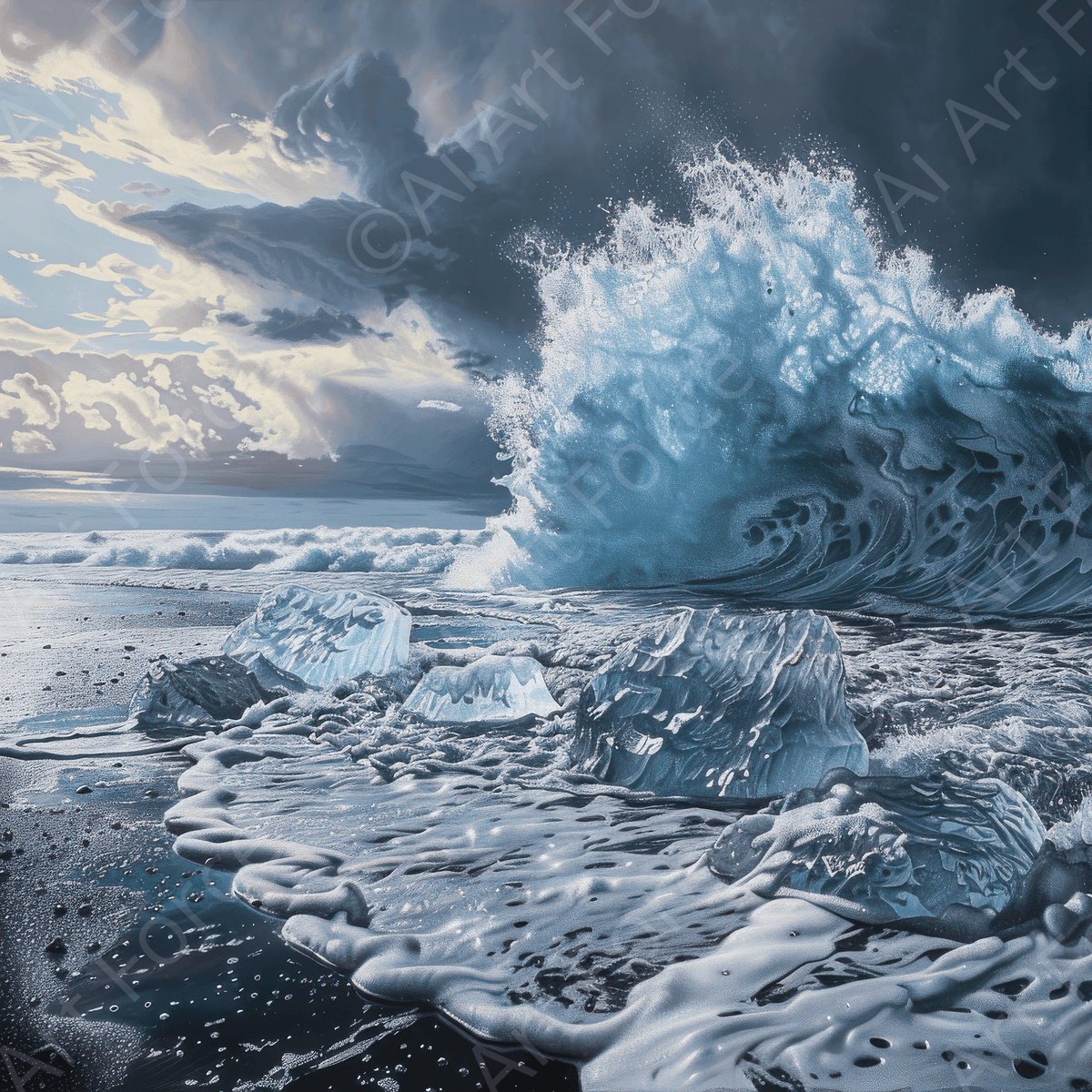 Rough Nature Iceland - Shop Ai Art WebShop - Digital Art online Store