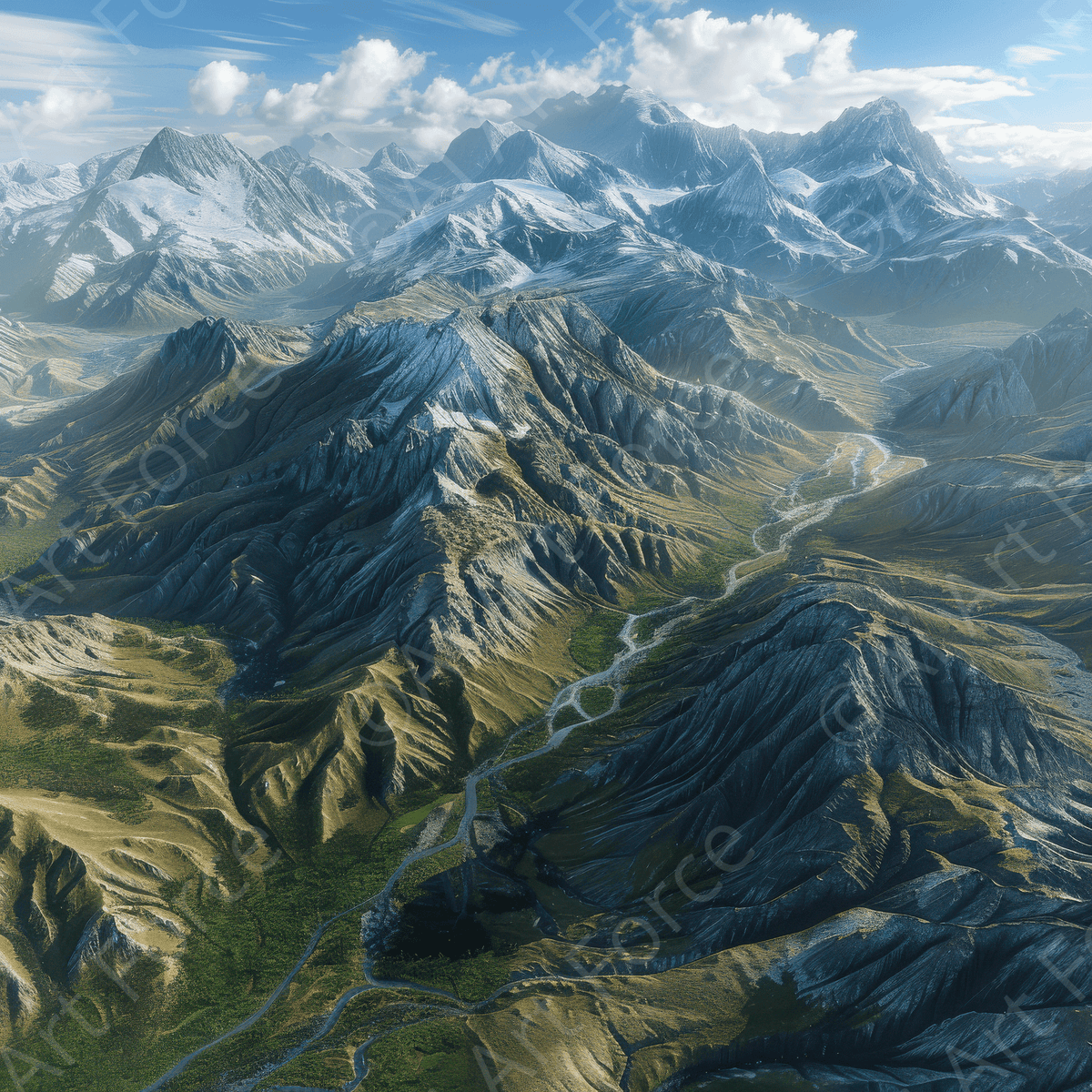 Rough Nature Mountains Rocky's - Shop Ai Art WebShop - Digital Art online Store