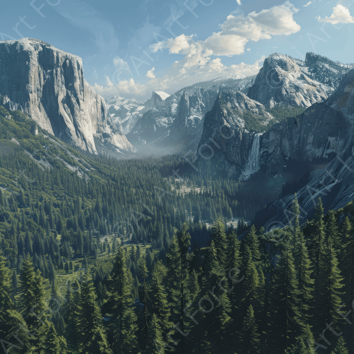 Rough Nature Mountains Yosemite - Shop Ai Art WebShop - Digital Art online Store