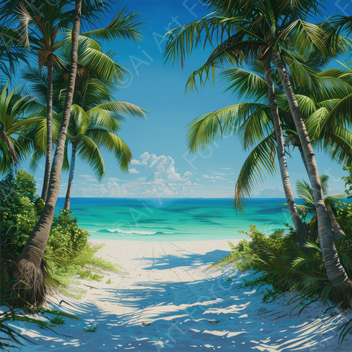 Rough Nature Tropical Paradise 2 - Shop Ai Art WebShop - Digital Art online Store