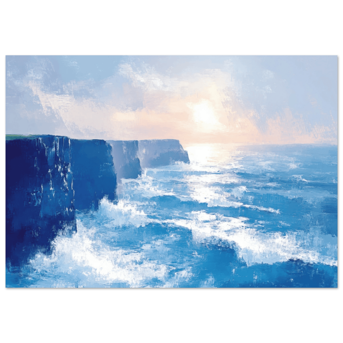 Seaside Cliff at Sunrise A breathtaking Empress 2 - Shop Ai Art WebShop - Digital Art online Store