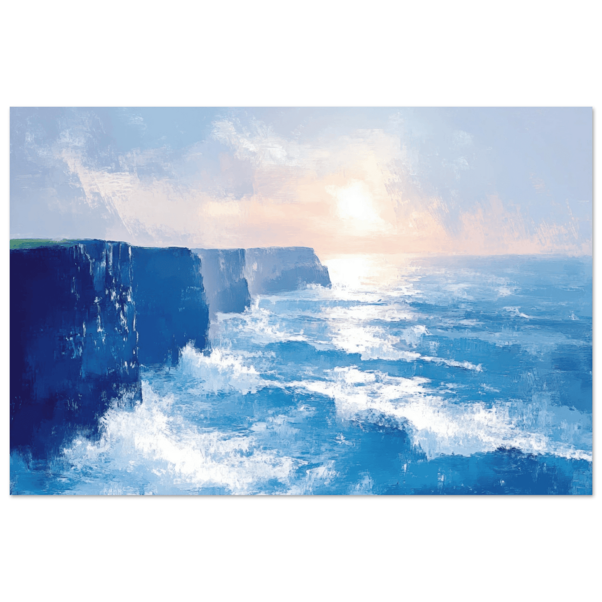 Seaside Cliff at Sunrise A breathtaking Empress 2 - Shop Ai Art WebShop - Digital Art online Store
